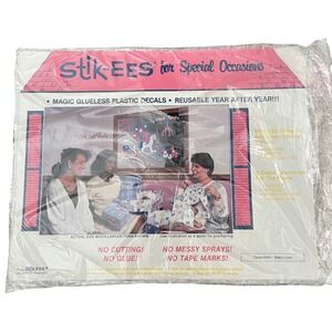 Vtg Stik-ees Window Clings baby love HHH 90s Teacher School baby shower boy girl
